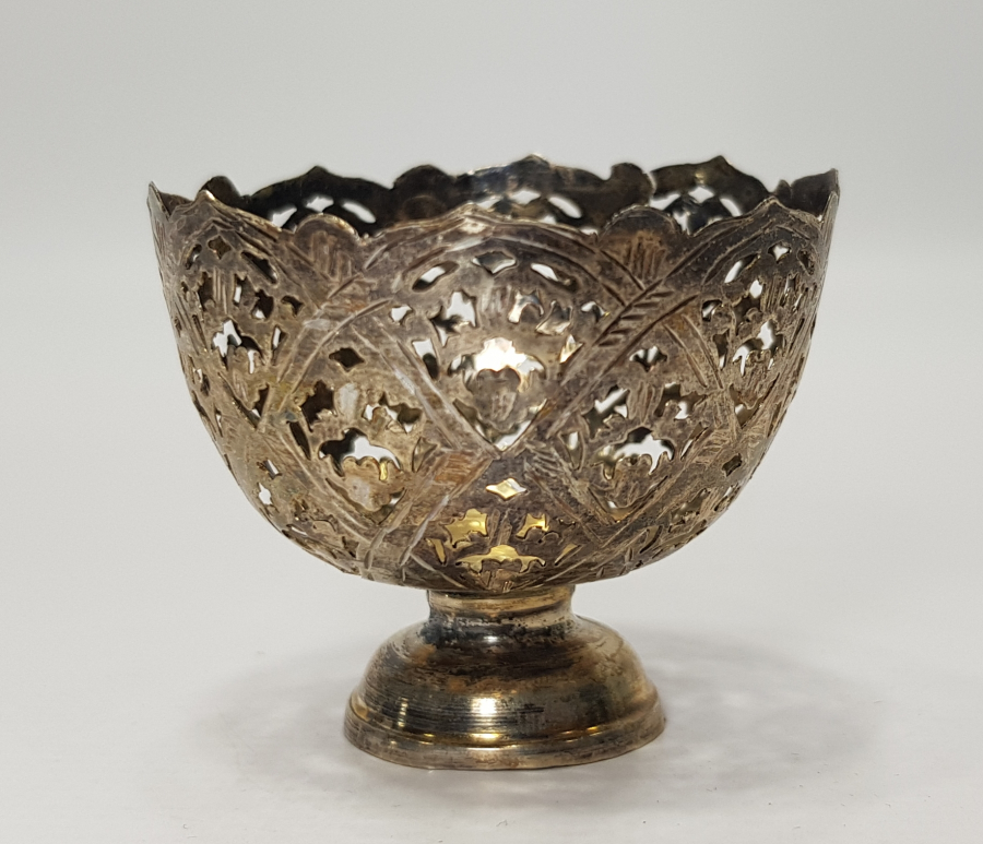 OSMANLI DÖNEMİ TESTERE İŞÇİLİKLİ TUĞRALI GÜMÜŞ FİNCAN ZARFI