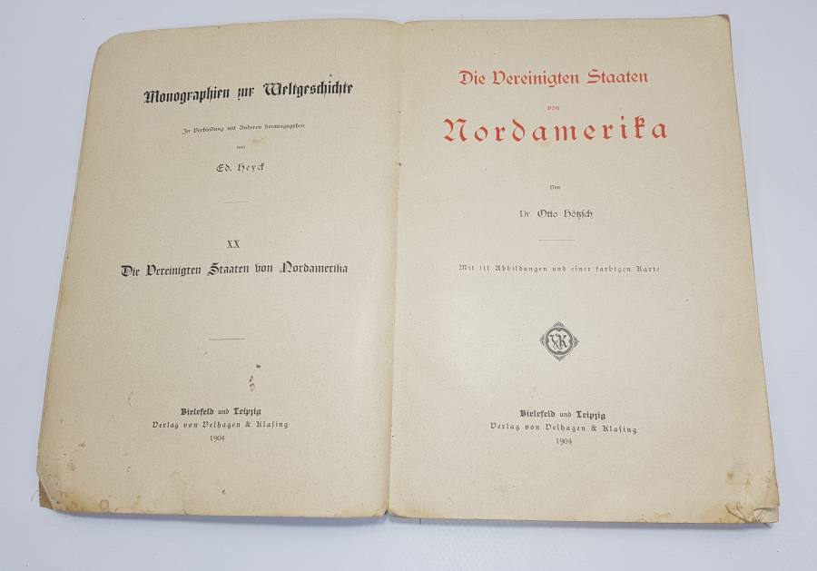 1904 TARİHLİ KUZEY AMERİKA İLE İLGİLİ İNGİLİZCE KİTAP