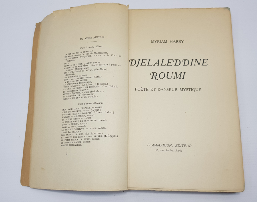 SINIRLI BASKI FRANSIZCA KİTAP: MEVLANA CELALEDDİNİ RUMİ 