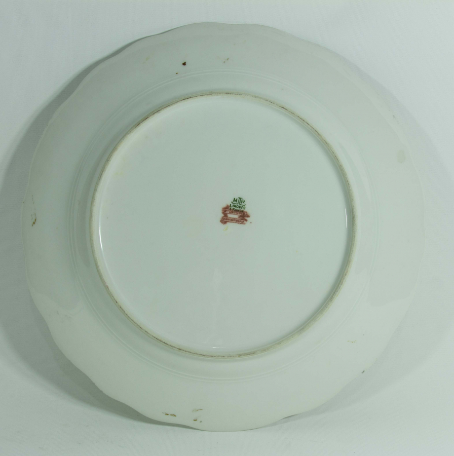 OSMANLI DÖNEMİ CONSTANTINOPLE DAMGALI LIMOGES PORSELEN TABAK