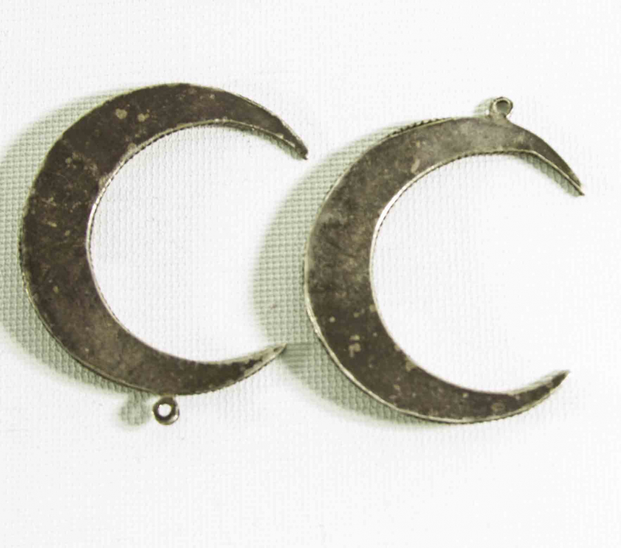 OSMANLI DÖNEMİ HİLAL FORMLU BİR ÇİFT GÜMÜŞ KÜPE