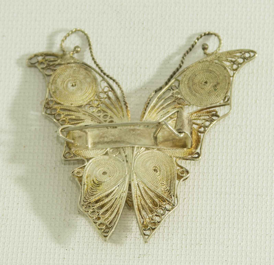 TELKARİ İŞÇİLİKLİ GÜMÜŞ BROŞ