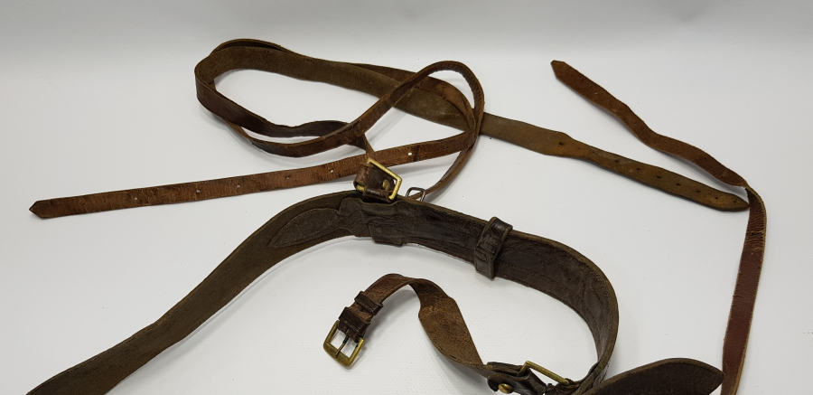 1. DÜNYA SAVAŞI DÖNEMİ DERİ SUBAY KEMERİ VE TABANCA KILIFI