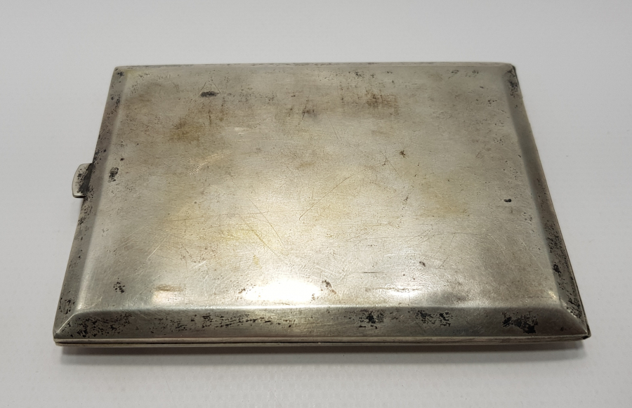 1900's BÜYÜK BOY MİNELİ GÜMÜŞ SİGARA TABAKASI