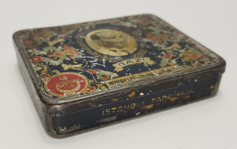 CUMHURİYET İLK DÖNEM ATATÜRK GÖRSELLİ GAZİ SİGARA KUTUSU