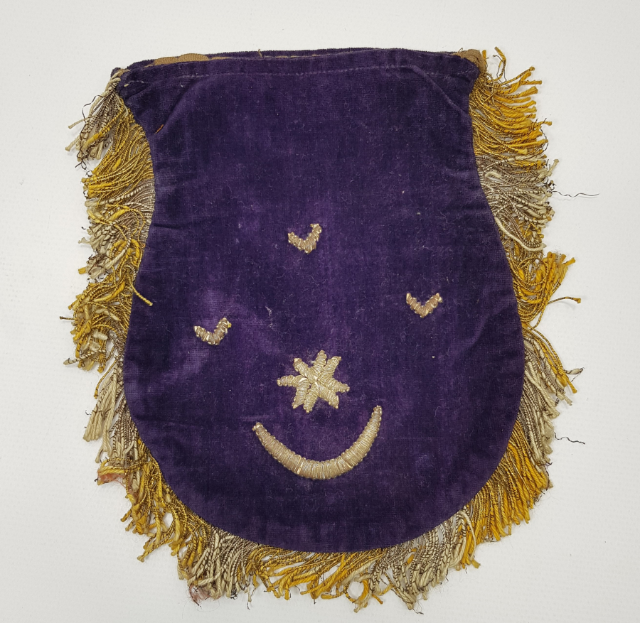 OSMANLI DÖNEMİ SIRMA İŞÇİLİKLİ AY YILDIZLI KESE