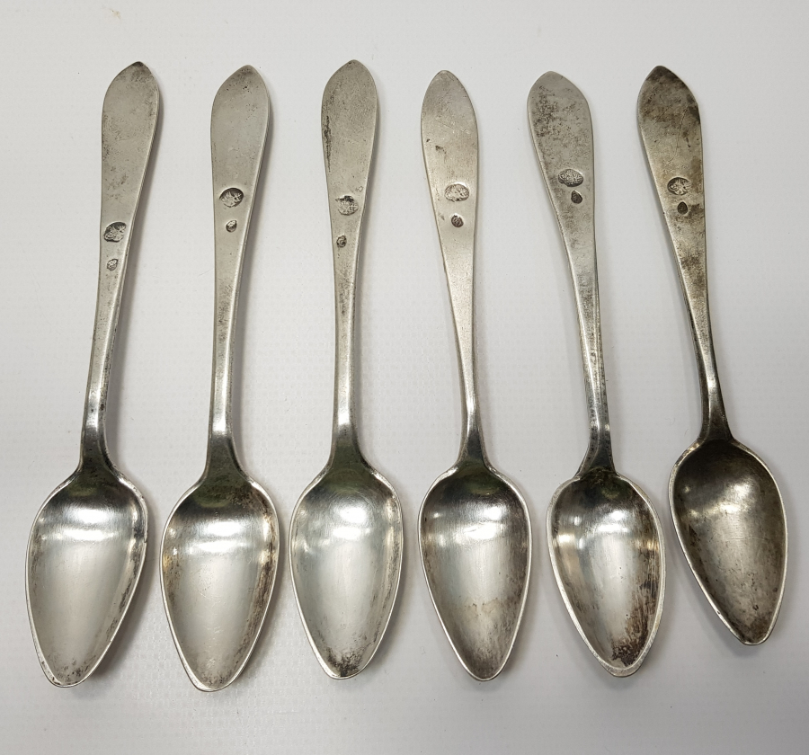 OSMANLI DÖNEMİ TUĞRALI GÜMÜŞ TATLI KAŞIĞI SETİ