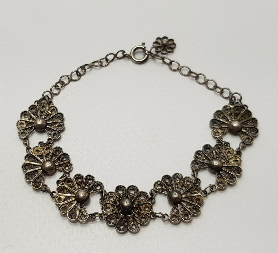 TELKARİ İŞÇİLİKLİ GÜMÜŞ BİLEKLİK