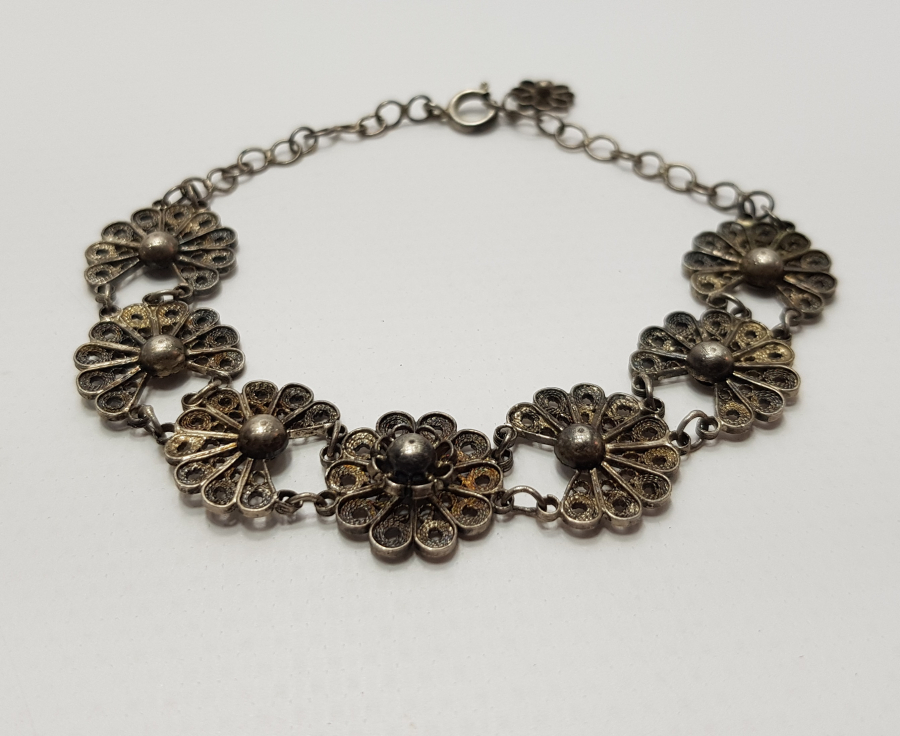 TELKARİ İŞÇİLİKLİ GÜMÜŞ BİLEKLİK