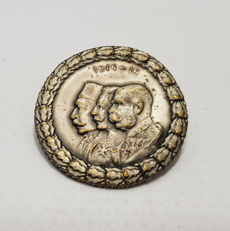 1914-1915 TARİHLİ 1. DÜNYA SAVAŞI İTTİFAK LİDERLER ROZETİ 