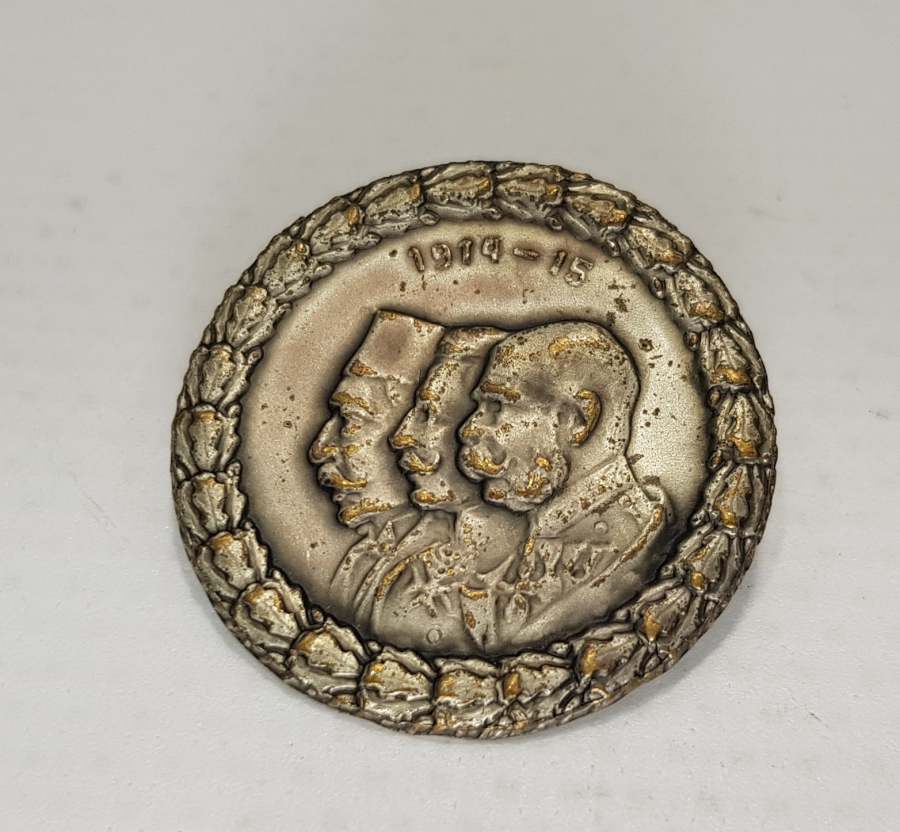 1914-1915 TARİHLİ 1. DÜNYA SAVAŞI İTTİFAK LİDERLER ROZETİ 