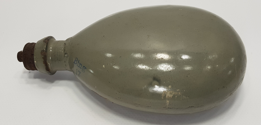 1917 TARİHLİ 1. DÜNYA SAVAŞI DÖNEMİ MANTAR KAFA EMAYE ALMAN MATARA