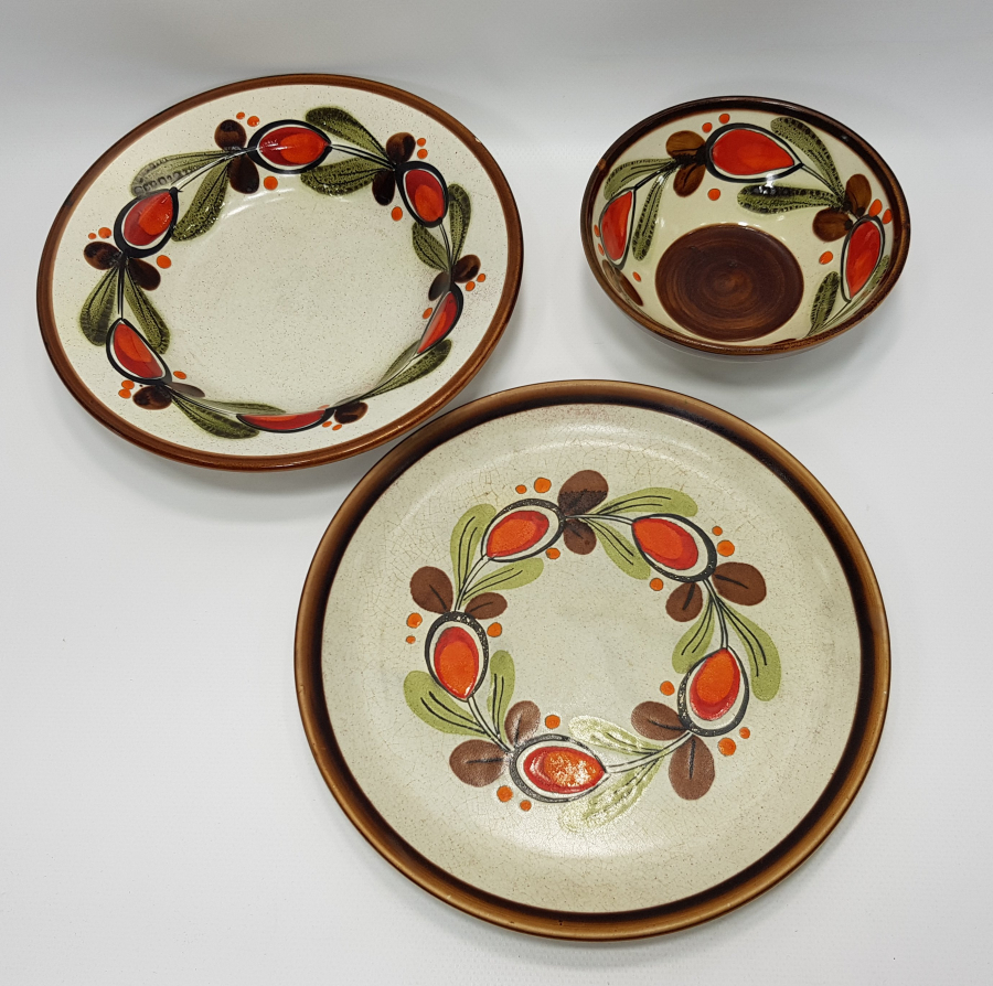 BERNAU SCHRAMBERG BİR KİŞİLİK PORSELEN YEMEK SERVİS SETİ 