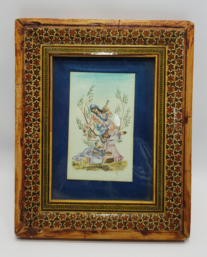 ORJİNAL ÇERÇEVESİNDE İRAN İŞİ EL YAPIMI MİNYATÜR