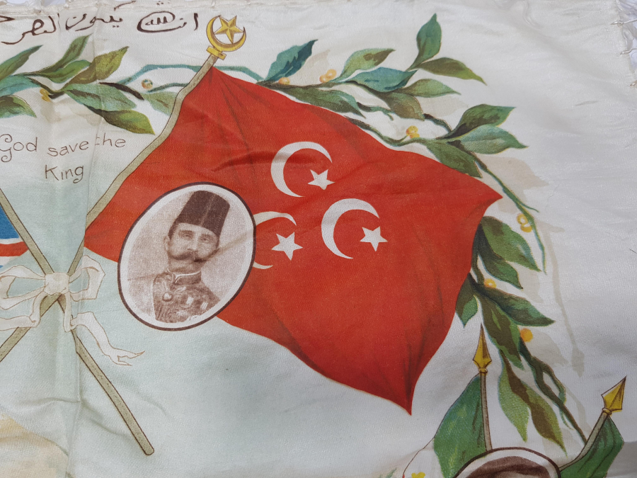 OSMANLI DÖNEMİ MISIR HİDİVLİĞİ İPEK İTTİFAK MENDİL