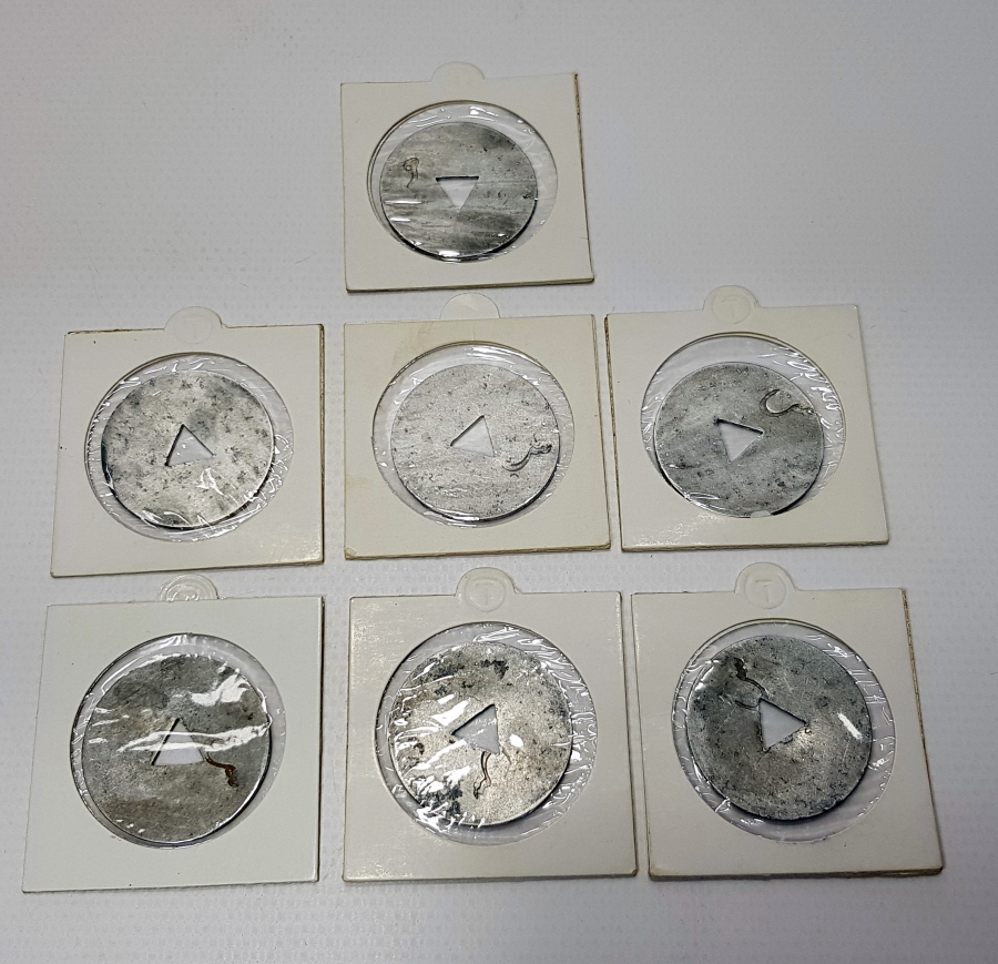 OSMANLI DÖNEMİ 7 ADET ZEYTİN TOPLAMA JETONU