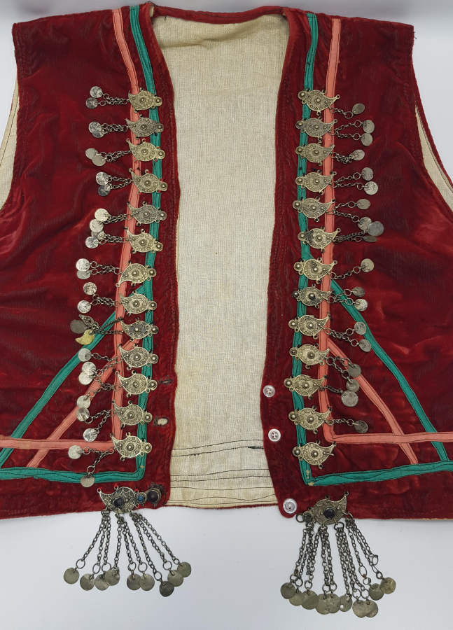 OSMANLI DÖNEMİ AMASYA YÖRESİ GÜMÜŞ SÜSLEMELİ YELEK - NADİR