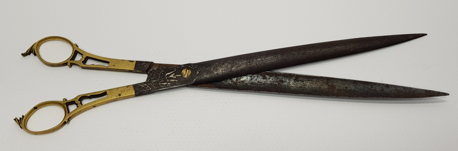 OSMANLI DÖNEMİ GÜMÜŞ ÇAKMA OSMANLICA YAZILI HATTAT MAKASI