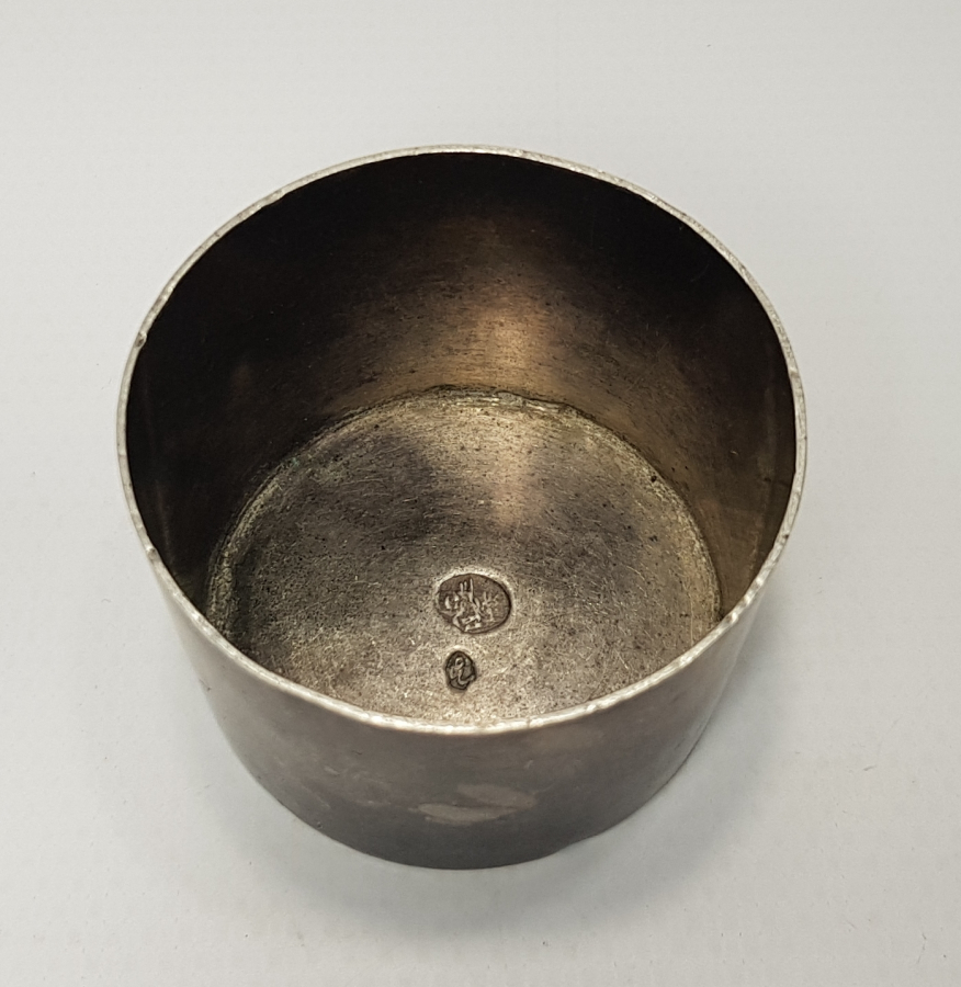 OSMANLI DÖNEMİ GÜMÜŞ TUĞRALI LİKÖR BARDAĞI