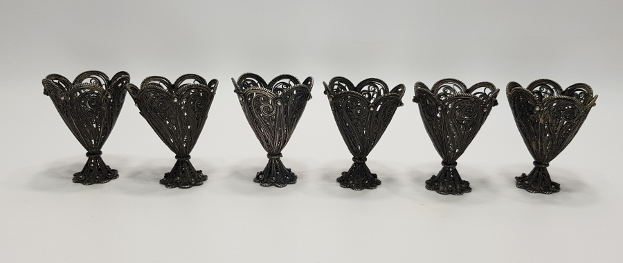 OSMANLI DÖNEMİ TELKARİ İŞÇİLİKLİ 6 ADET FİNCAN ZARFI