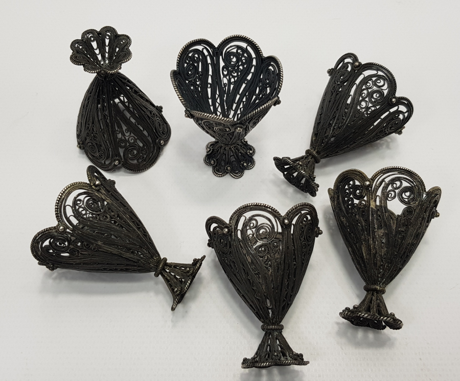 OSMANLI DÖNEMİ TELKARİ İŞÇİLİKLİ 6 ADET FİNCAN ZARFI