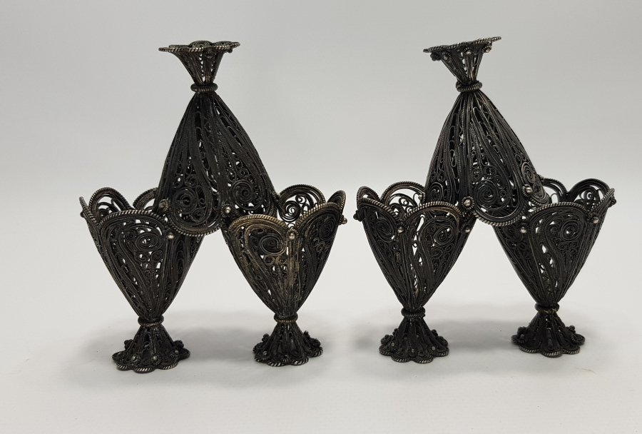 OSMANLI DÖNEMİ TELKARİ İŞÇİLİKLİ 6 ADET FİNCAN ZARFI