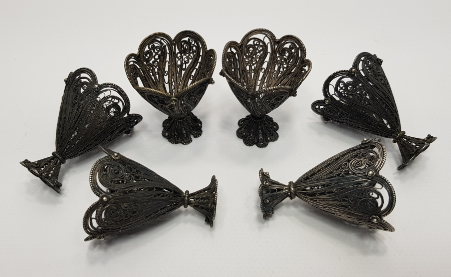 OSMANLI DÖNEMİ TELKARİ İŞÇİLİKLİ 6 ADET FİNCAN ZARFI