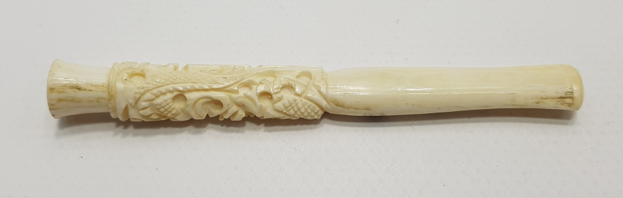 OSMANLICA "İTTİHAD TERAKKİ - YAŞASIN CUMHURİYET" YAZILI AY YILDIZLI FİLDİŞİ AĞIZLIK