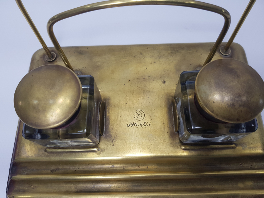 ÜZERİ OSMANLICA YAZILI NADİR BİR HOKKA TAKIMI