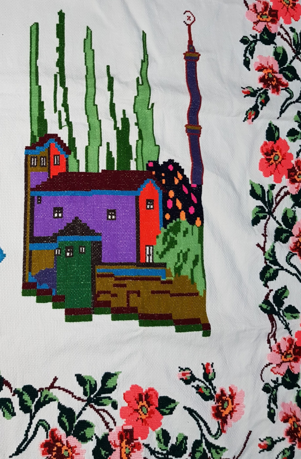 DEV BOY İSTANBUL TEMALI KANAVİÇE DUVAR PANOSU 