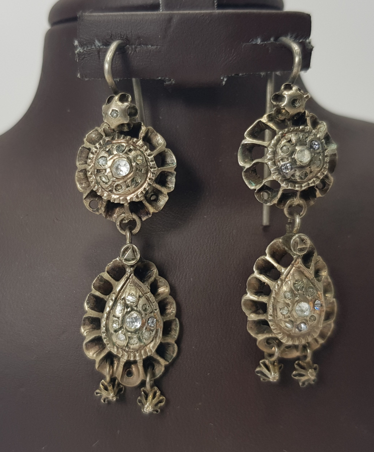 OSMANLI DÖNEMİ BİR ÇİFT ELMAS KÜPE