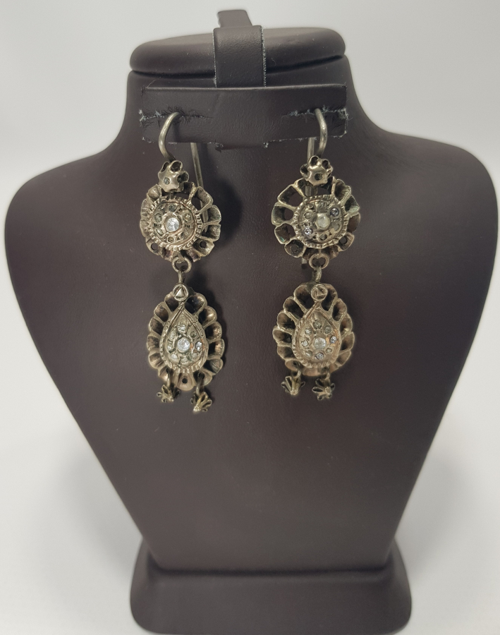 OSMANLI DÖNEMİ BİR ÇİFT ELMAS KÜPE