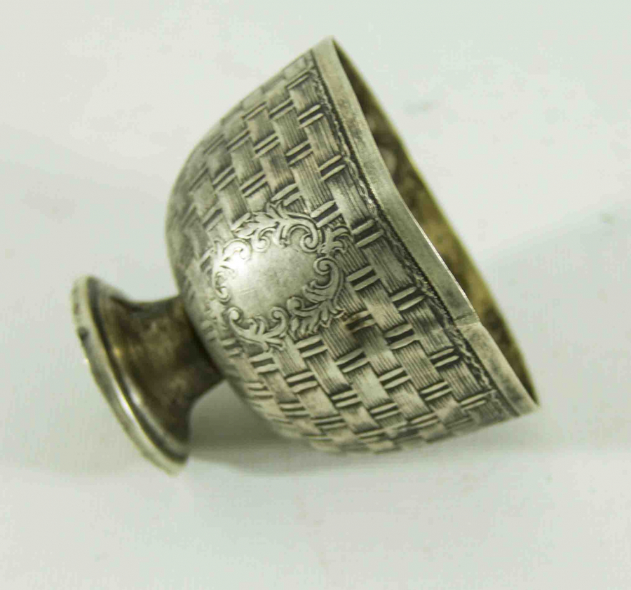 OSMANLI DÖNEMİ AZNAVUR İŞÇİLİKLİ GÜMÜŞ FİNCAN ZARFI