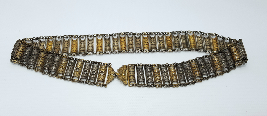 OSMANLI DÖNEMİ ÇOK NADİR FORMDA BURSA FİŞEKLİSİ GELİN KEMERİ