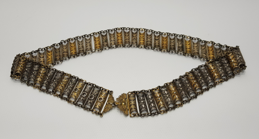 OSMANLI DÖNEMİ ÇOK NADİR FORMDA BURSA FİŞEKLİSİ GELİN KEMERİ