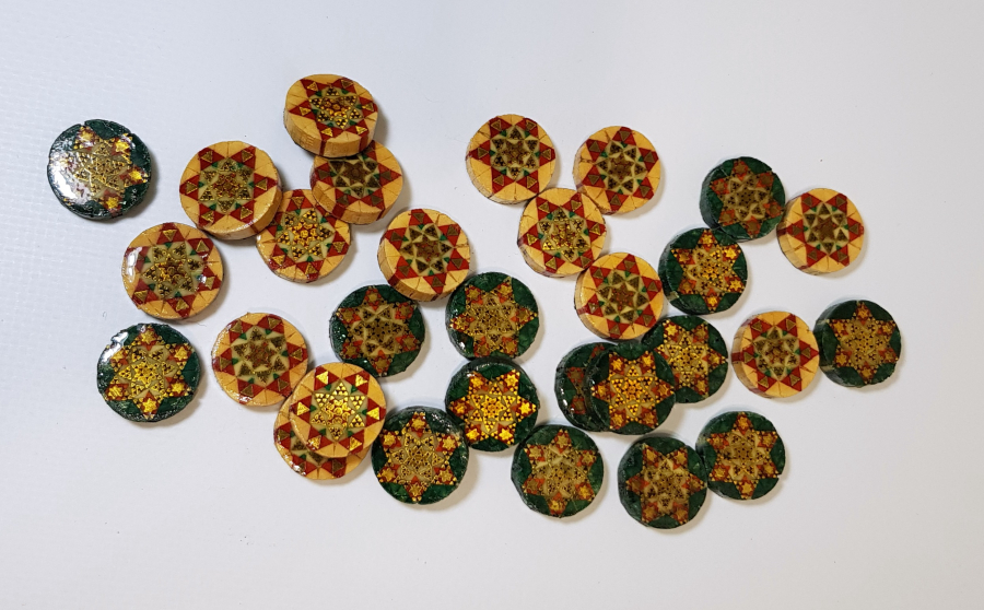 ÖZEL YAPIM MÜNYATÜRLÜ MARKÜTERİ TAVLA