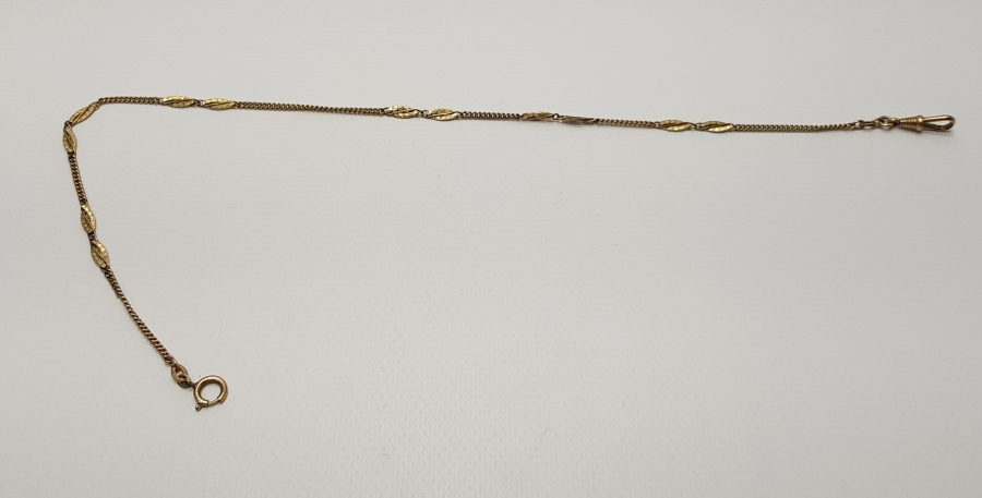 1920'LERDEN GÜMÜŞ ÜZERİ ALTIN KAPLAMA CEP SAATİ KÖSTEĞİ ZİNCİRİ