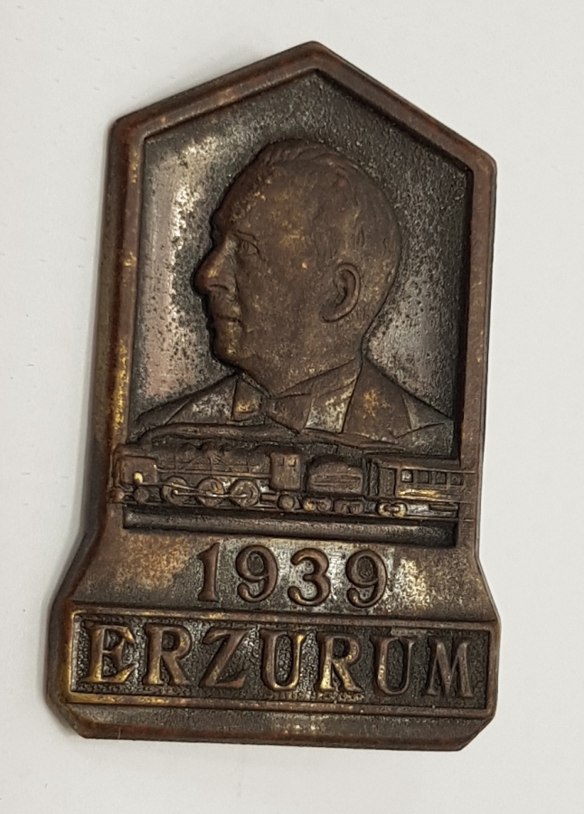 1939 ERZURUM TREN İSTASYONU AÇILIŞ HATIRASI ROZETİ
