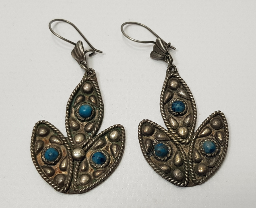 1940'LARDAN ÖZEL YAPIM GÜMÜŞ KÜPE