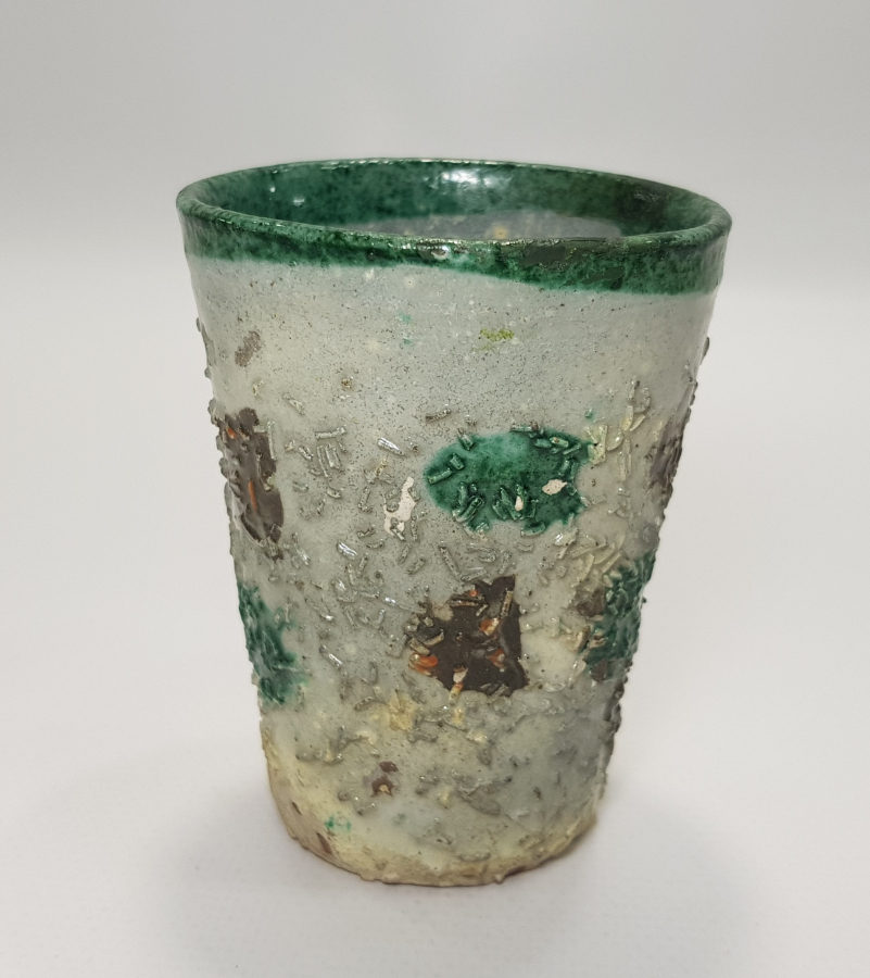 CUMHURİYET BAŞI ÇANAKKALE İŞİ KUMLU SERAMİK BARDAK