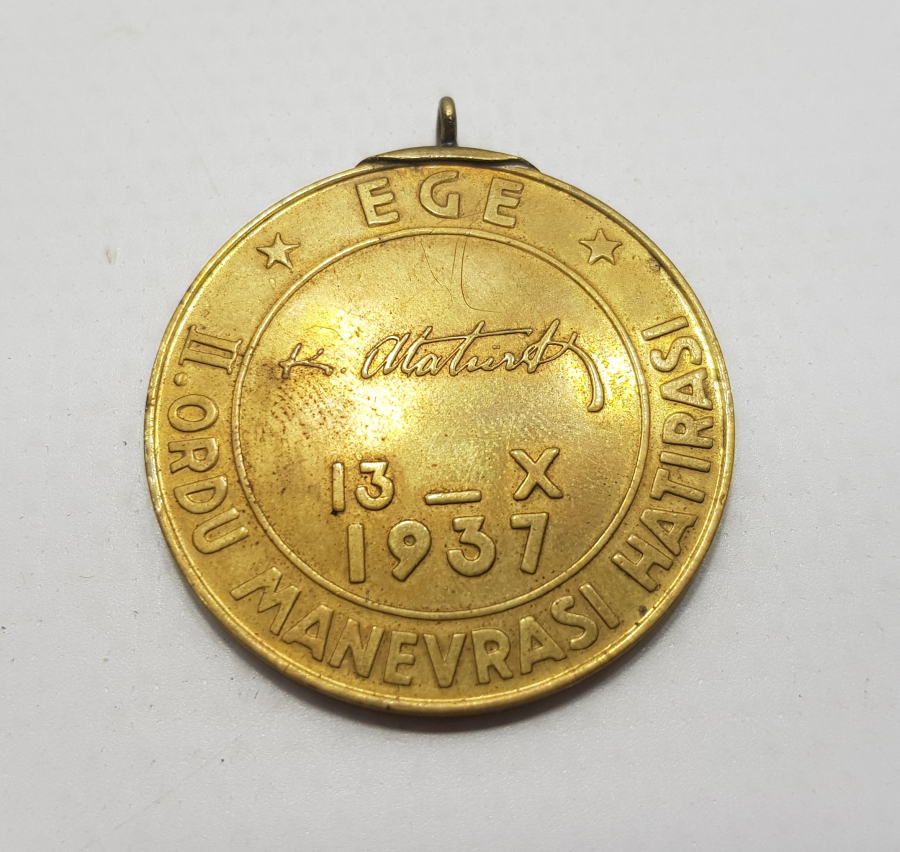 13 X 1937 EGE II. ORDU MENEVRASI HATIRASI MADALYA