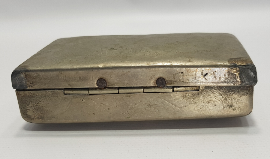 İÇİ OSMANLICA YAZILI ASKER İŞİ TÜTÜN TABAKASI