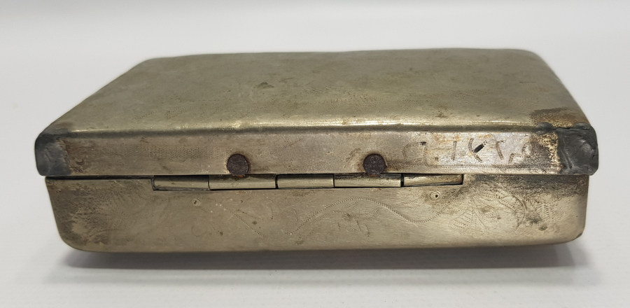 İÇİ OSMANLICA YAZILI ASKER İŞİ TÜTÜN TABAKASI