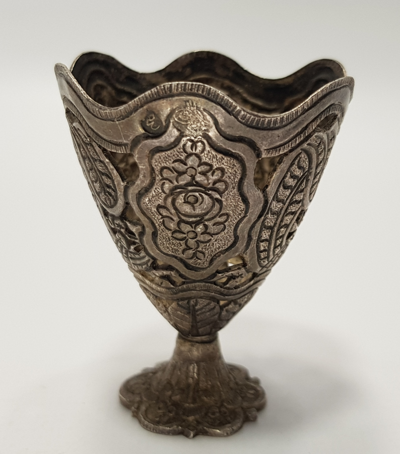 OSMANLI DÖNEMİ SULTAN ABDÜLMECİD HAN TUĞRALI GÜMÜŞ FİNCAN ZARFI