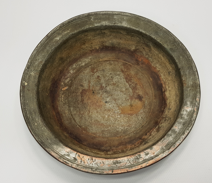 OSMANLICA YAZILI BAKIR TABAK