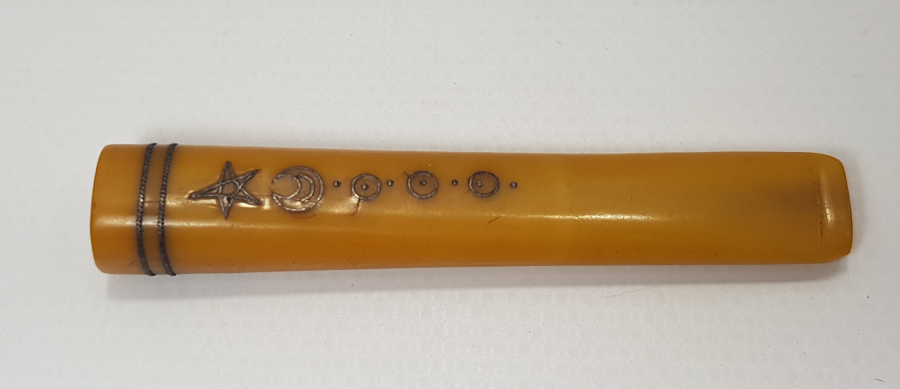 OSMANLICA YAZILI AFYON İŞİ SİGARA AĞIZLIĞI