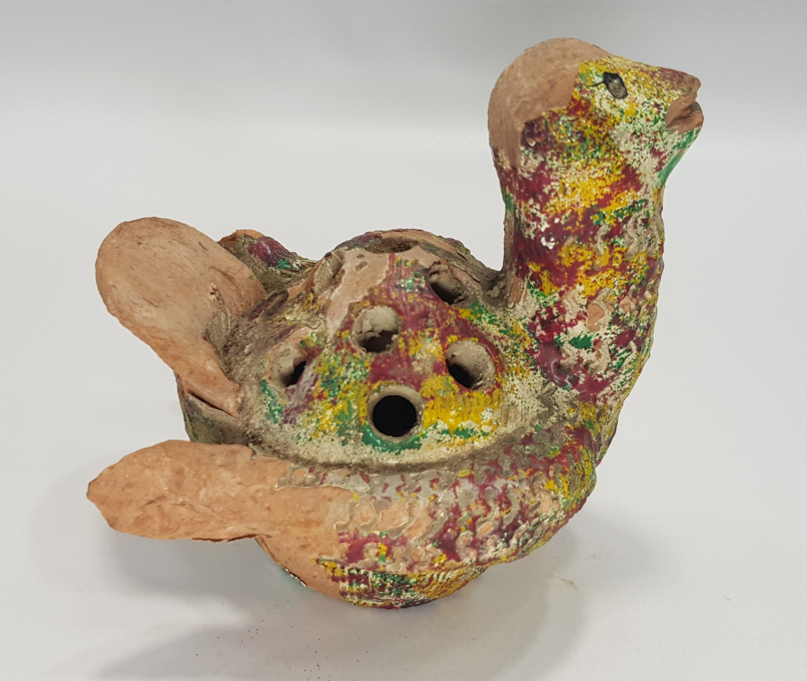 OSMANLI DÖNEMİ ADAPAZARI İŞİ KUŞ FORMLU ÇOK NADİR SERAMİK BUHURDANLIK 