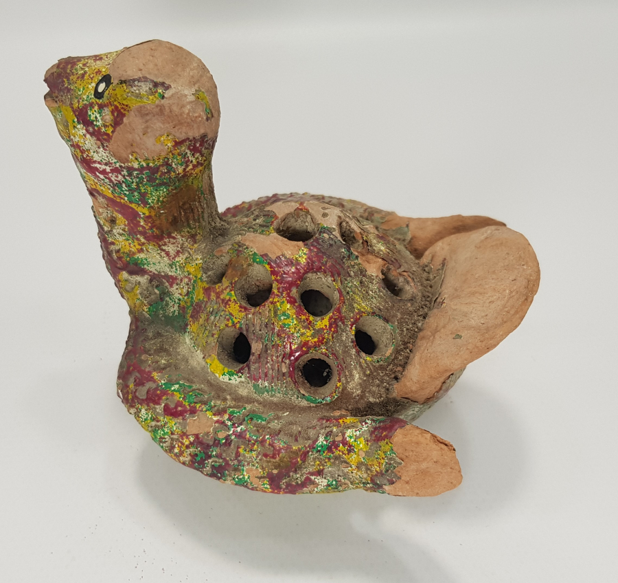 OSMANLI DÖNEMİ ADAPAZARI İŞİ KUŞ FORMLU ÇOK NADİR SERAMİK BUHURDANLIK 