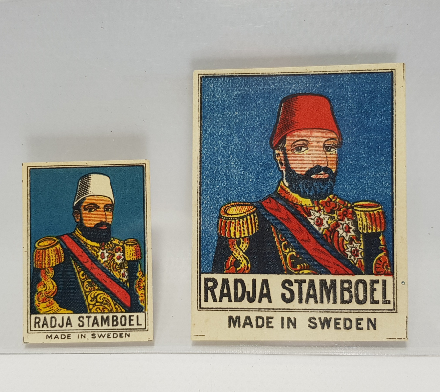 SULTAN ABDÜLMECİD TEMALI İKİ ADET KİBRİT ETİKETİ