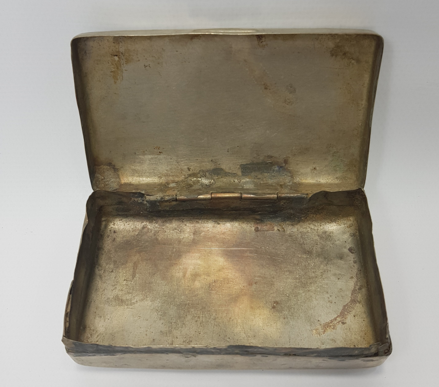 İÇİ OSMANLICA YAZILI ASKER İŞİ TÜTÜN TABAKASI